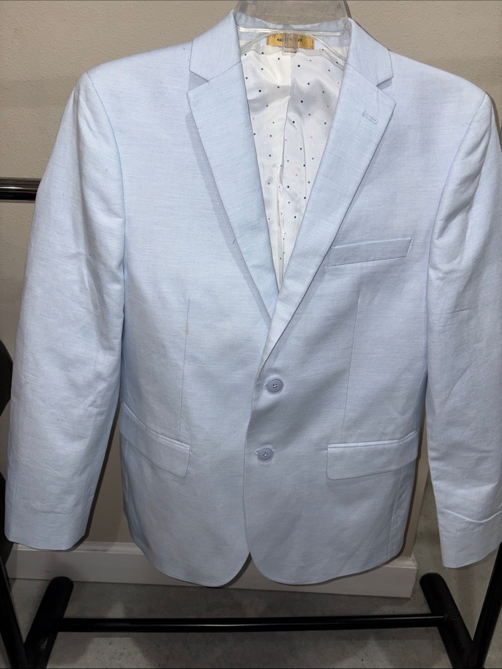 Class Club Pale Blue Single-Breasted Sport Coat